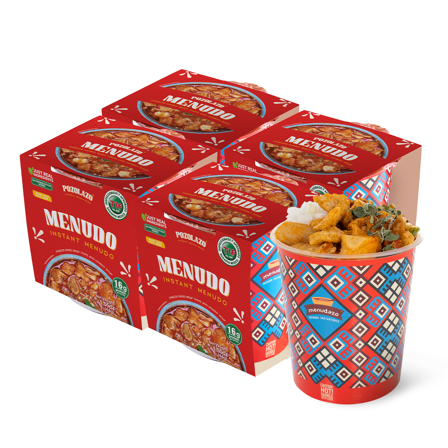 Authentic Mexican Menudo by POZOLAZO -4 Pack